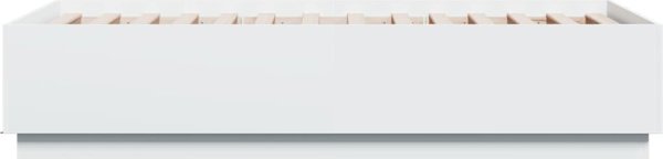 vidaXL Κρεβατοκάμαρα με LED πλαίσιο, λευκή, 75x190 εκ., από μοριοσανίδα