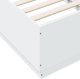 vidaXL Κρεβατοκάμαρα με LED πλαίσιο, λευκή, 75x190 εκ., από μοριοσανίδα