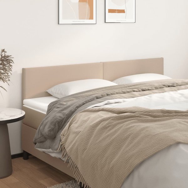 vidaXL Σετ 2 κεφαλαρίων cappuccino 80x5x78/88 cm από τεχνητό δέρμα