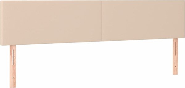 vidaXL Σετ 2 κεφαλαρίων cappuccino 80x5x78/88 cm από τεχνητό δέρμα