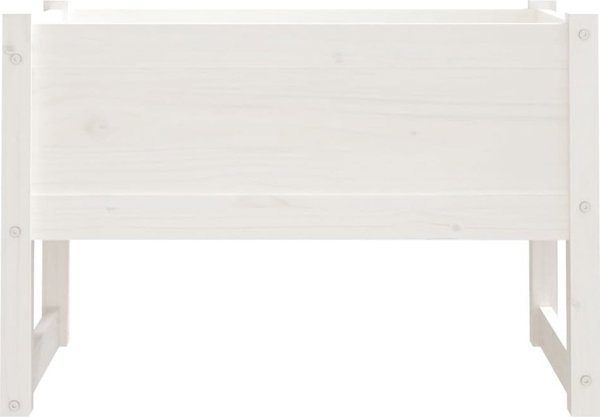 vidaXL Γλάστρα, Άσπρη, 78x40x52 εκ., από Στερεό Ανοιχτόπευκο Ξύλο