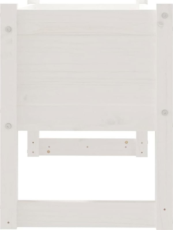 vidaXL Γλάστρα, Άσπρη, 78x40x52 εκ., από Στερεό Ανοιχτόπευκο Ξύλο
