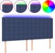 vidaXL Κεφαλάρι κρεβατιού με LED 160x5x118/128 cm μπλε ύφασμα