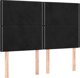 vidaXL κεφαλάρι για κρεβάτι με LED, μαύρο, 144x5x118/128 εκ., βελούδο