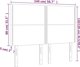 vidaXL κεφαλάρι για κρεβάτι με LED, μαύρο, 144x5x118/128 εκ., βελούδο