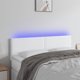 vidaXL Κεφαλάρι κρεβατιού με LED, λευκό, 144x5x78/88 cm, τεχνητό δέρμα