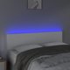 vidaXL Κεφαλάρι κρεβατιού με LED, λευκό, 144x5x78/88 cm, τεχνητό δέρμα