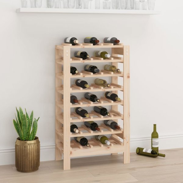 vidaXL vidaXL Stojak na wino, 61,5x30x107,5 cm, lite drewno sosnowe