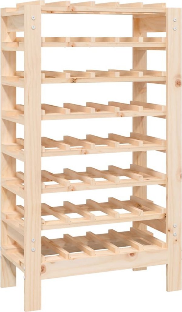 vidaXL vidaXL Stojak na wino, 61,5x30x107,5 cm, lite drewno sosnowe