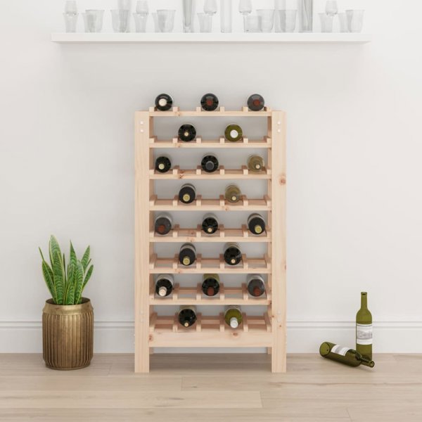 vidaXL vidaXL Stojak na wino, 61,5x30x107,5 cm, lite drewno sosnowe