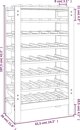 vidaXL vidaXL Stojak na wino, 61,5x30x107,5 cm, lite drewno sosnowe
