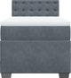 vidaXL Κρεβάτι κοντινεντάλ με στρώμα, σκουρόχρωμο γκρι βελούδο, 90x200 cm