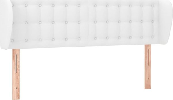vidaXL Ζαγλόουεκ uszak, λευκό, 147x23x78/88 εκ, συνθετικό δέρμα