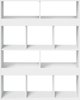 vidaXL Ραφιέρα, λευκή, 100x33x125,5 cm, σύνθετο ξύλο