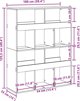 vidaXL Ραφιέρα, λευκή, 100x33x125,5 cm, σύνθετο ξύλο