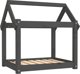 vidaXL vidaXL Legowisko dla psa, szare, 71x55x70 cm, lite drewno sosnowe