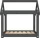 vidaXL vidaXL Legowisko dla psa, szare, 71x55x70 cm, lite drewno sosnowe