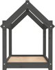 vidaXL vidaXL Legowisko dla psa, szare, 71x55x70 cm, lite drewno sosnowe