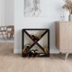 vidaXL vidaXL Szafka na wino, czarny, 62x25x62 cm, lite drewno sosnowe