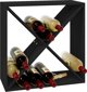 vidaXL vidaXL Szafka na wino, czarny, 62x25x62 cm, lite drewno sosnowe