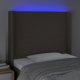 vidaXL Προσκέφαλο κρεβατιού με LED, ταουπέ, 93x16x118/128 cm, ύφασμα