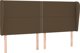 vidaXL Zaglowek κεφαλάρι uszak, σκούρο καφέ, 203x23x118/128 cm, ύφασμα