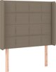 vidaXL Κρεβάτι κοντινένταλ με στρώμα, taupe, 90x190 εκ, ύφασμα