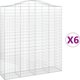 vidaXL Καλάθια γκαμπιόν, σετ 6 τεμαχίων, 200x50x220/240 εκ, γαλβανισμένο σίδερο