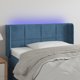 vidaXL Κεφαλάρι κρεβατιού με LED, σκούρο μπλε, 93x16x78/88 εκ, βελούδο