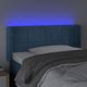 vidaXL Κεφαλάρι κρεβατιού με LED, σκούρο μπλε, 93x16x78/88 εκ, βελούδο
