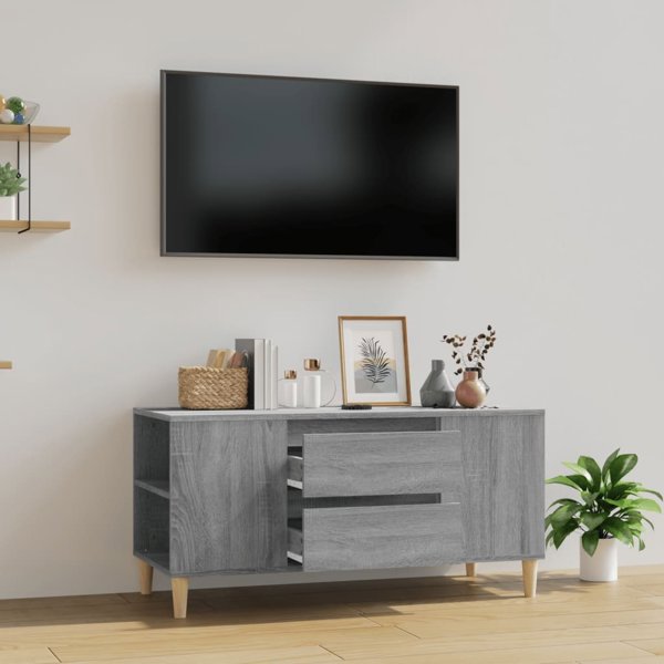 vidaXL Έπιπλο TV, γκρι δρυς σονόμα, 102x44,5x50 εκ.