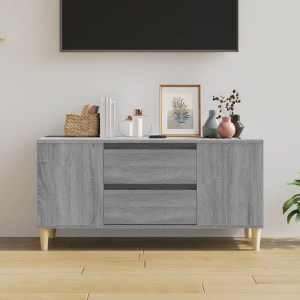 vidaXL Έπιπλο TV, γκρι δρυς σονόμα, 102x44,5x50 εκ.