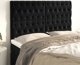 vidaXL Σετ 4 κεφαλάρια κρεβατιού, μαύρα, 72x7x78/88 cm, βελούδο