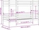 vidaXL Lozko pietrowe woskowy braz 80x200 cm masif sosnowe drewno