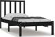 vidaXL Rama lozka z litego drewna sosnowego 75x190 cm czarna