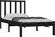 vidaXL Rama lozka z litego drewna sosnowego 75x190 cm czarna