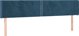vidaXL Κεφαλάρι κρεβατιού με LED, σκούρο μπλε, 203x16x78/88 cm, βελούδο