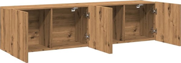 vidaXL Σετ 2 Επίτοιχα Ντουλάπια Τηλεόρασης, Δρυς Artisan, 80x30x41 εκ.