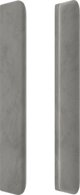 vidaXL Κεφαλάρι uszak ανοιχτό γκρι, 203x16x118/128 εκ., βελούδο