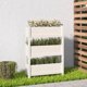 vidaXL Donica λευκή 77x25x104,5 cm από μασίφ πεύκο