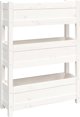 vidaXL Donica λευκή 77x25x104,5 cm από μασίφ πεύκο