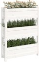 vidaXL Donica λευκή 77x25x104,5 cm από μασίφ πεύκο