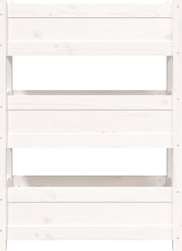 vidaXL Donica λευκή 77x25x104,5 cm από μασίφ πεύκο