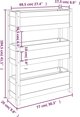 vidaXL Donica λευκή 77x25x104,5 cm από μασίφ πεύκο