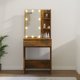 Toaletka z LED przydymiony dab 60x40x140 cm