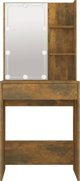 Toaletka z LED przydymiony dab 60x40x140 cm
