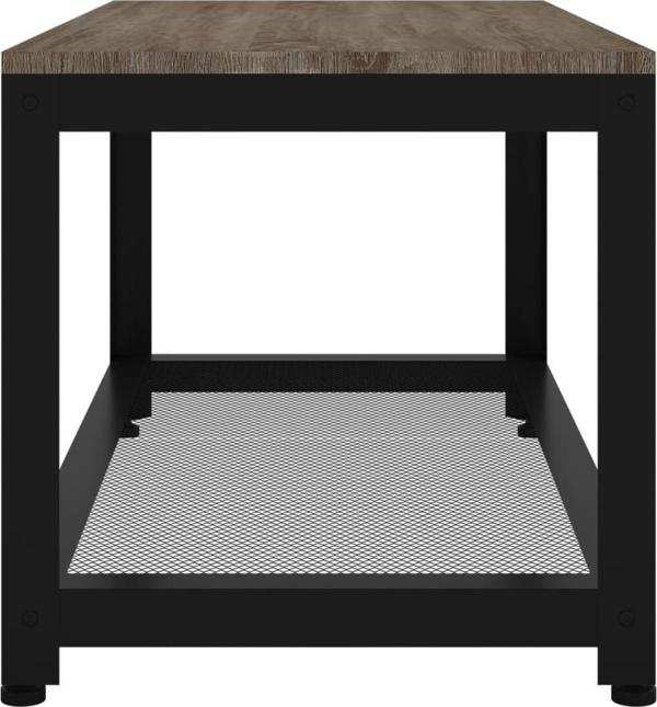 vidaXL Τραπεζάκι καφέ γκρι-μαύρο, 90x45x45 cm MDF και σίδερο