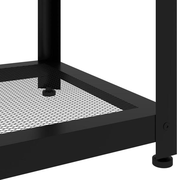 vidaXL Τραπεζάκι καφέ γκρι-μαύρο, 90x45x45 cm MDF και σίδερο
