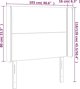 vidaXL Προέκταση κεφαλαριού κρεβατιού με LED ροζ 103x16x118/128 εκ. βελούδο