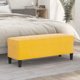 vidaXL Λαβή, κίτρινη, 100x35x41 εκ., επενδεδυμένη με βελούδο